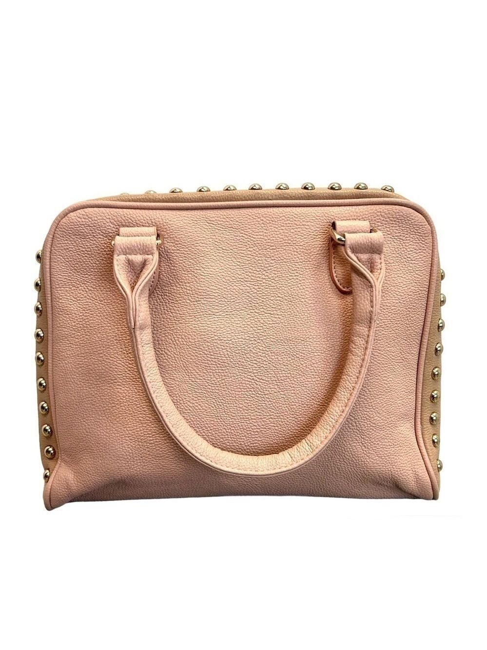 Forever 21 dusty rose blush pink faux leather studded purse handbag vegan pastel